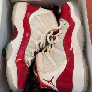 Jordan Kids Red and White Sneakers